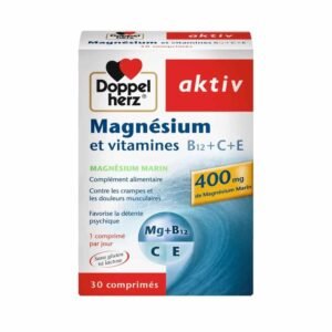 Aktiv Magnésium + Vit. B12, C, E – 30 comprimés