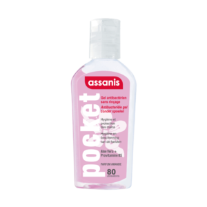 ASSANIS pocket gel anti-bactérien amande sans rinçage pour les mains 80ml