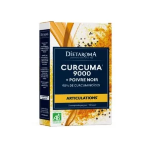 Dietaroma Curcuma 9000 + Poivre Noir – 30 comprimés